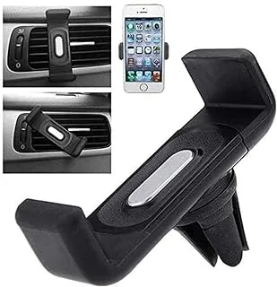 Plastic Mobile Holder With Simple Design It Was Installed In Car Air Conditioner Practical For All Types Of Cars - Black