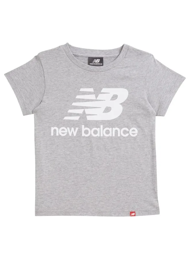 New Balance Youth Essentials Stacked Logo Tee