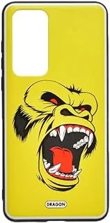 Dragon Plastic Phone Case With Silicone Protection Edges And Gorillas Design For Huawei P40 - Multi Color