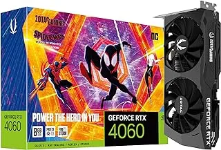 Zotac GAMING GeForce RTX 4060 8GB OC Spider-Man: حزمة بطاقات الرسومات المستوحاة من Spider-Verse، ZT-D40600P-10SMP