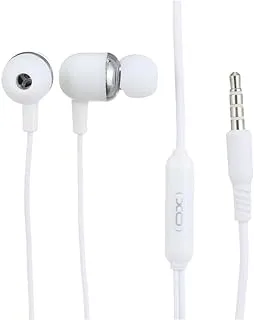 XO EP31 Wired Stereo Earphone With Microphone - White Headphones Headset