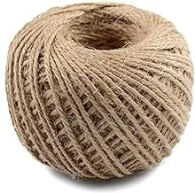 Jute Twine String 3mm, JmYo 164ft Natural Jute Rope, 3ply Durable Jute Twine Heavy Duty for Crafts, Gift Wrapping, Gardening, Packing, Picture Display, Wedding, Christmas Decoration, Ornament