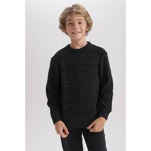 Defacto Boy Tricot Regular Fit Crew Neck Long Sleeve Pullover