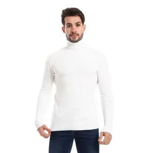 Caesar Mens Wool Pullover With High Neck