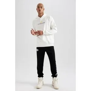 Defacto Man Standart Fit Hooded Long Sleeve Knitted Sweat Shirt