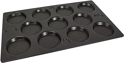 AMT Gastroguss - Gastro Norm 1/1 2mm 11 Mould Hamburger Tray Black 5333MP