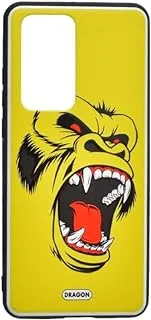 Dragon Plastic Phone Case With Silicone Protection Edges And Gorillas Design For Huawei P40 Pro - Multi Color