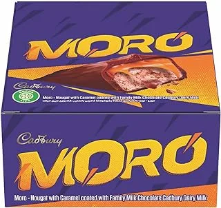 Moro Caramel Coated Nougat Bar Covered with chocolate cadbury (34g) Pack of 12