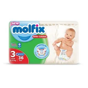 Molfix Diapers Pants Twin Pack Midi Size 3 - 36 Pieces