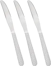 Nouval Bambo Stainless Steel Table Knife Set of 3 Pieces - Silver