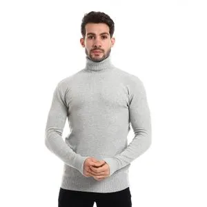 Caesar Mens Wool Pullover With High Neck