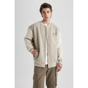 Defacto Man Knitted Regular Fit Bomber Long Sleeve Cardigan