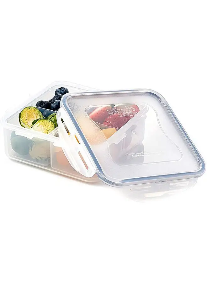 LocknLock Square Food Container With Divider 870ml