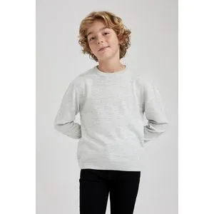 Defacto Boy Tricot Regular Fit Crew Neck Long Sleeve Pullover