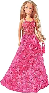 Simba 105739003 - Steffi Love Princess Gala Fashion، تصميمان متنوعان، تم تسليم قطعة واحدة فقط، دمية لعبة الأميرة في فستان وردي حالم مع حقيبة يد، 29 سم، من 3 سنوات