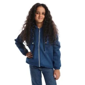 Caesar Girls Shamois Lining Jacket With Pockets And Zipper