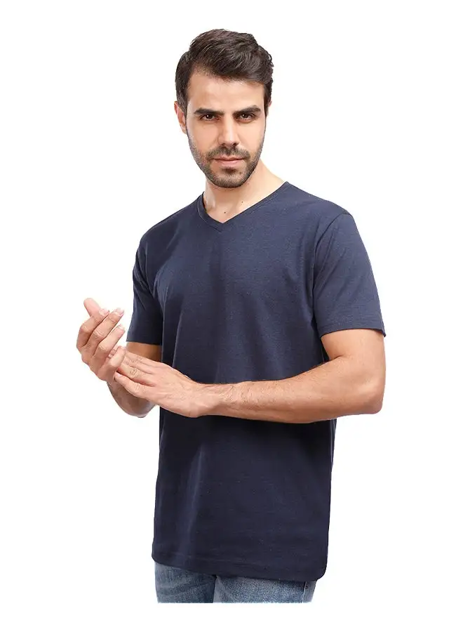 Coup Coup Regular Fit Basic T-Shirt For Men Color Navy