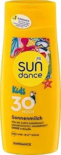 SUNDANCE sun spray kids sensitive, SPF 50, 200 ml, 24-hour moisturizing care, for sensitive baby and children's skin,Without octocrylene & perfume, immediate protection, UVA + UVB protection