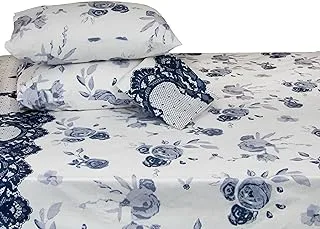 Family Bed 191 Flat Bed sheet Set Cotton 4 pieces size 240 x 250 cm