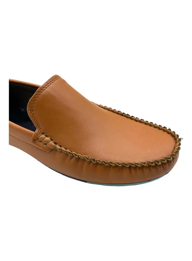 Squadra Leather Stitch Detail Slip On Shoes for Men