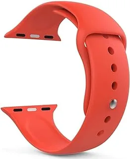 Generic Silicone Watch Bracelet From Liger Compatible With Apple Watch 42 MM 44 MM Version 1/2 / 3/4 Red Color