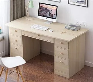 CYY Computer Desk,Home Office Desk Writing Desk Work Table With Storage Drawers Executive Large Storage Space,120 * 45 * 71CM Study Writing Desk Easy Assembly PC Laptop Notebook Workstations