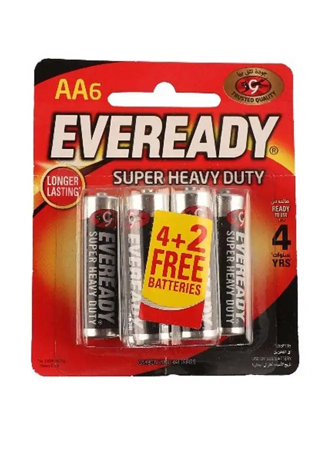 Eveready Super Heavy duty Zinc Battery AA Pack Of 6