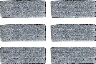 HUYIWEI Mop Head Replacement Pad,6 Pack Microfiber Cleaning Pads,Mop Replacement Absorbent Cloth,Suitable for Mops with Velcro (12.8in*4.7in)