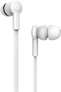 Yookie YK15 Plastic Wired Earphone With Modern Design And Microphone - White Headphones Headset