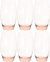 Pasabahce Large Juice Cups Set of 6 - Barrel- 500 ml -Pink Color- Turkey Origin