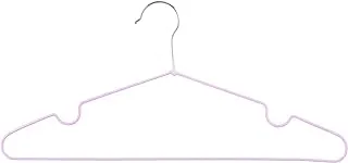 Yili Plastic Hangers with Stainless Steel Hook, Set of 10 - Purple and Silver