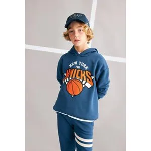 Defacto Boy Knitted Oversize Fit Hooded Long Sleeve Sweat Shirt..