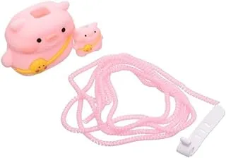 Generic Silicone Charger Bite With Wire Protector And Cable Protector Pig Design Set Of 4 Pieces - Pink Yellow