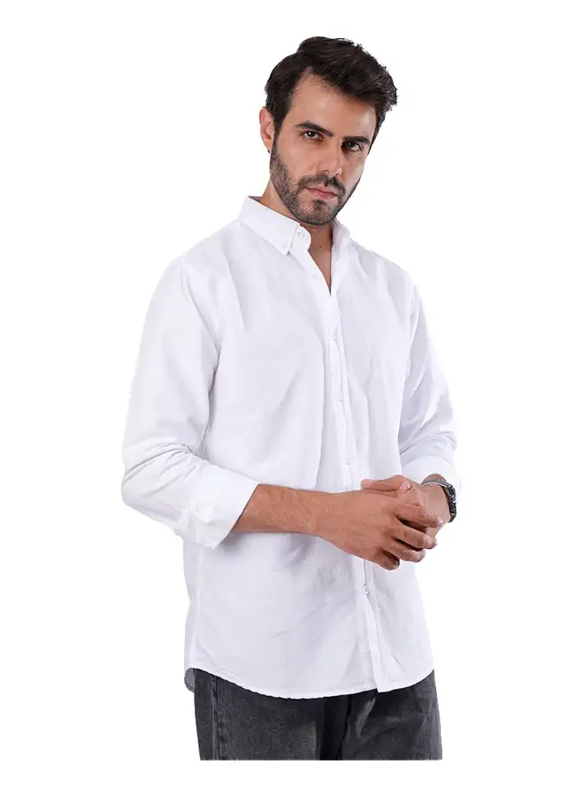 Coup Coup Regular Fit Basic Shirt For Men Color White