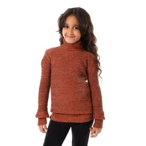 Caesar Girls Wool Pullover With High Neck