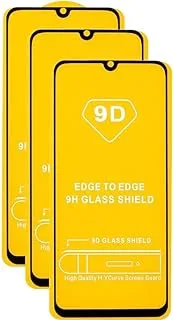 Generic High quality set of 3 glass screen protectors for huawei y8p - clear black