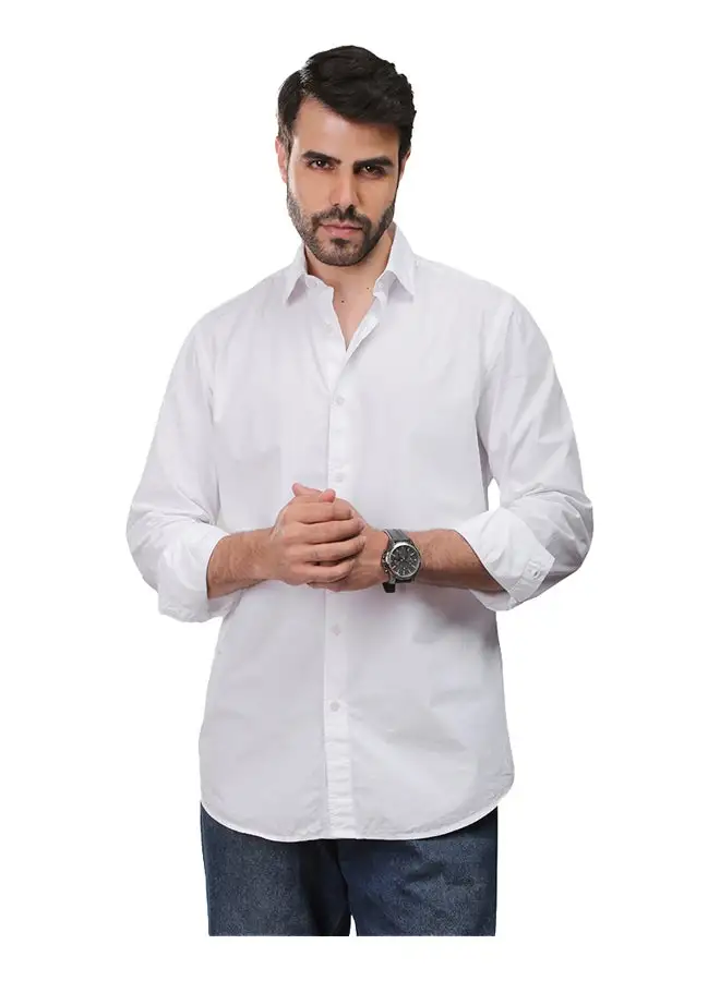 Coup Coup Slim Fit Basic Shirt For Men Color White