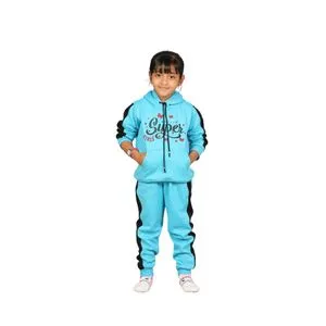 Caesar Girl Training Suit With Pocket Printed Super - Turquoise