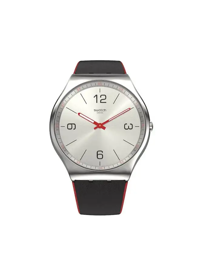 Swatch Leather Analog  Watch SS07S104