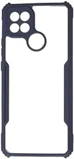 Generic Plastic Phone Protection Hard Cover With Colored Silicon Edges Compatible With Oppo A15/A15S 6.5 Inch - Navy