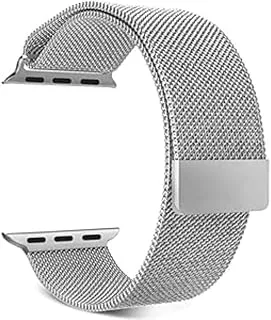 Generic Band For Smart Watch 38/40mm, Stainless Steel Milanese Loop with Adjustable Magnetic Closure Clasp IWatch Band For Smart Watch Series 4 Series 3 Series 2 Series 1, silver