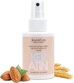 Jean & Len Leave-In Building Spray, Nourishes Damaged Hair, with Phyto-Keratin Building Blocks & Vegetable Proteins, Gives Your Hair New Shine, Paraben & Silicone, 100 ml