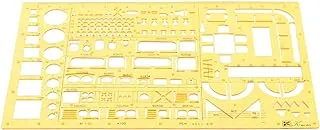 Elmaayergy K120 Plastic Ruler With Scientific Shapes With Durable Material, Suitable For School And Home