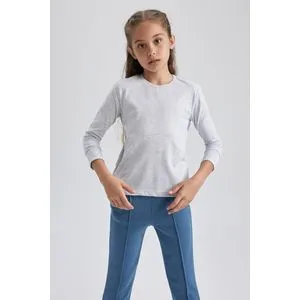 Defacto Girl Knitted Regular Fit Crew Neck Long Sleeve Body