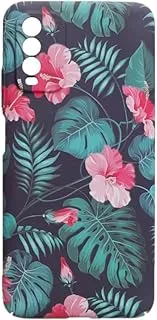 Dragon Plastic Creative Back Phone Protection Case With 3D Flowers Print Design And Silicone Safety Edges For Xiaomi Redmi Note 9 4G 6.53 Inch - MultiColor