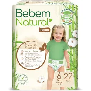 Bebem Natural Pants Diapers Twin Pack Xlarge Size 6 - 22 Pieces