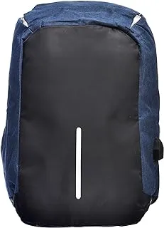 Generic Fabric High Quality Protection Zipper Laptop Backpack With Classic Design For Unisex - Navy Black