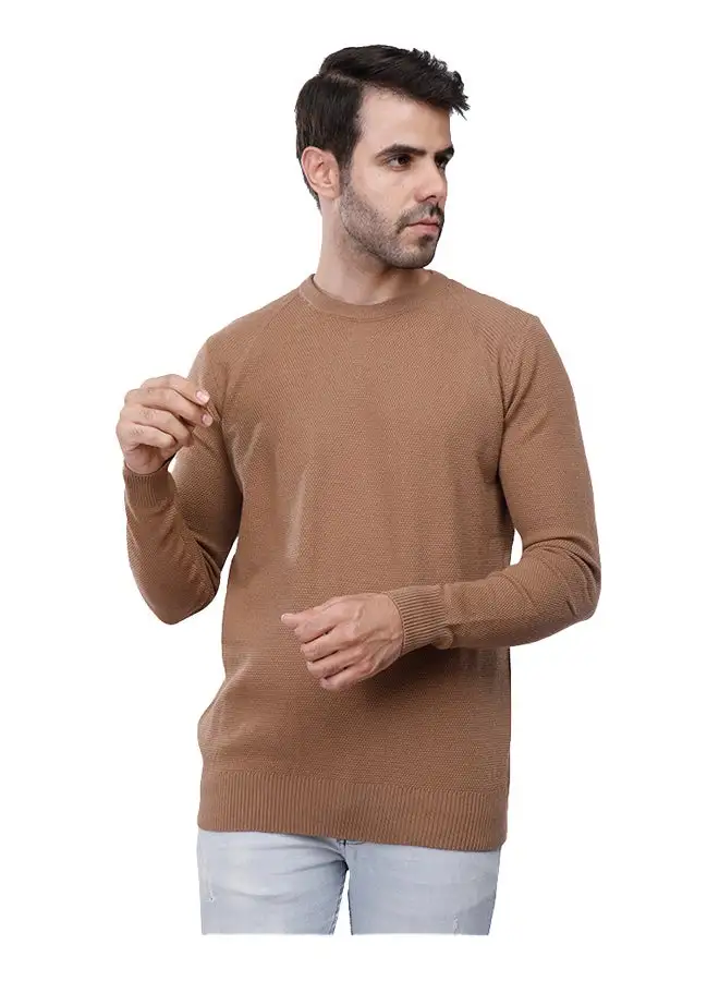 Coup Coup Regular Fit Basic Pullover For Men Color Beige