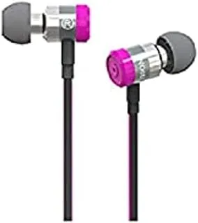 Yison EX900 Plastic Wired Earphone With Modern Design And Microphone - Black Pink Headphones Headset