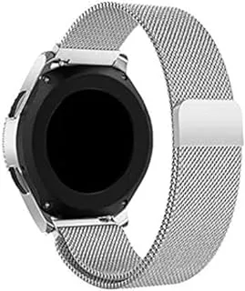 LNKOO Compatible Samsung Galaxy Watch (46mm) Bands, 22mm Width Steel Sport Band Replacement Strap Quick Release Pin Compatible Samsung Galaxy Watch (46mm) SM-R800/SM-R805 Color: Silver